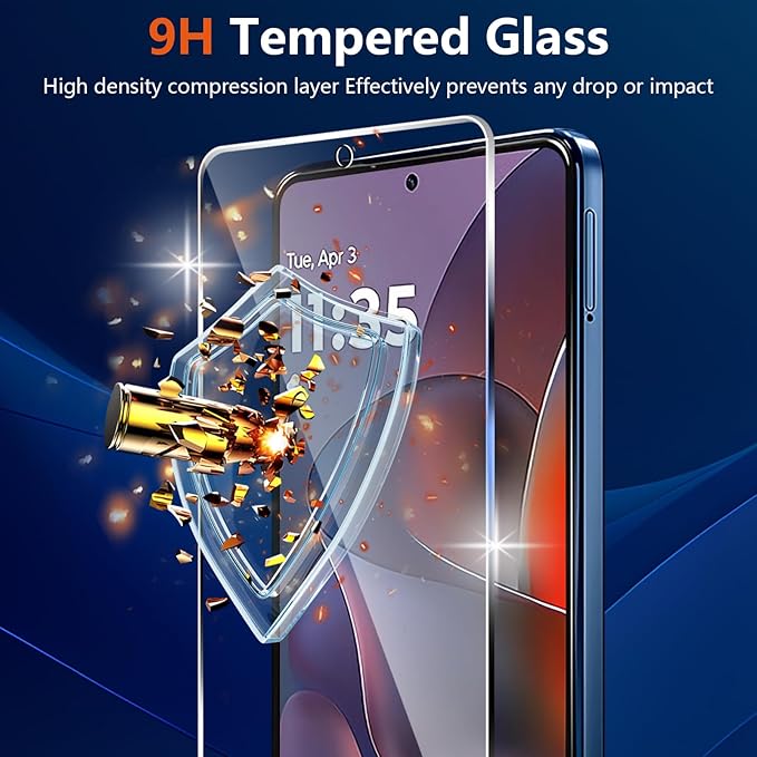 Designed for Motorola Moto G Stylus 5G 2025 Tempered Glass Screen Protector + - Image 3