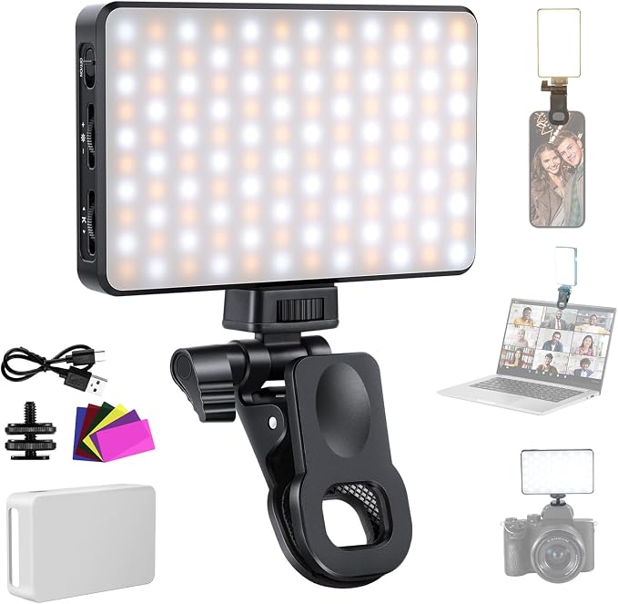 NEEWER Basics LED Selfie Phone Light, Rechargeable 2500-9000K Clip On Fill Light by Neewer