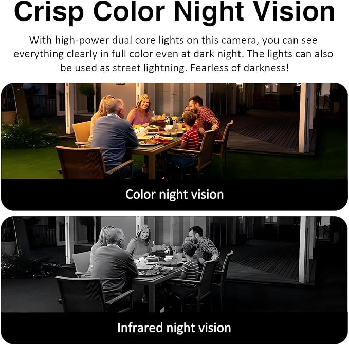 EVERSECU Triple Lens WiFi PTZ Security Camera, Three Cameras in One, Side - Image 6