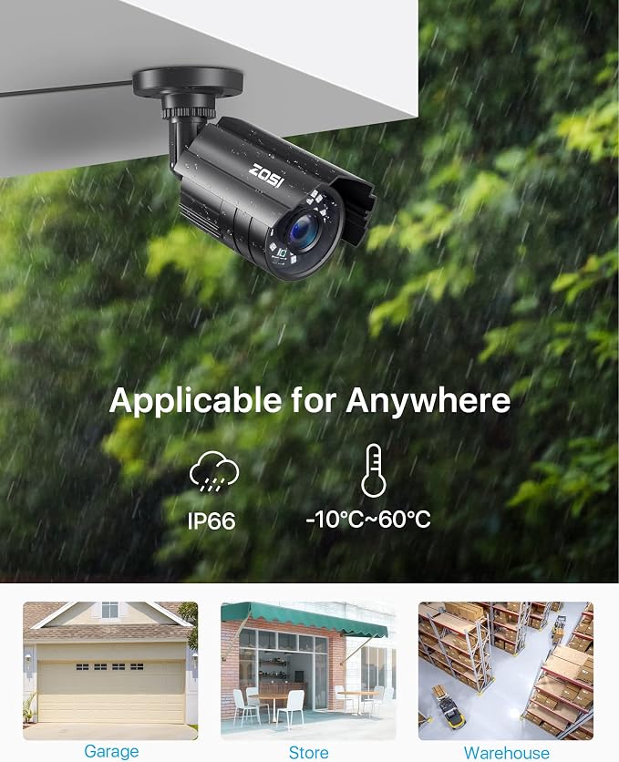 ZOSI 1080P CCTV Camera Outdoor Indoor Hybrid 4 in 1 HD TVI/CVI/AHD/CVBS Home - Image 5