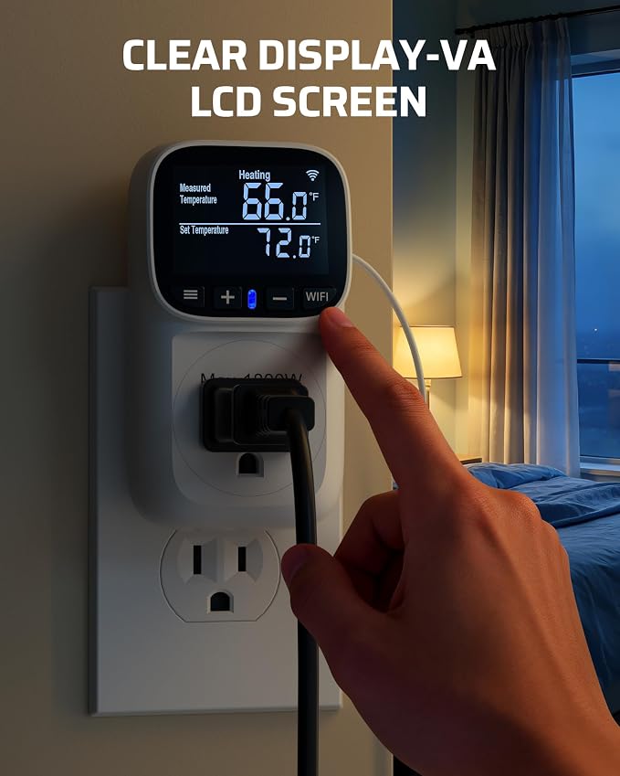 DEWENWILS Smart WiFi Temperature Controller, 15A 1800W Thermostat Controlled - Image 5