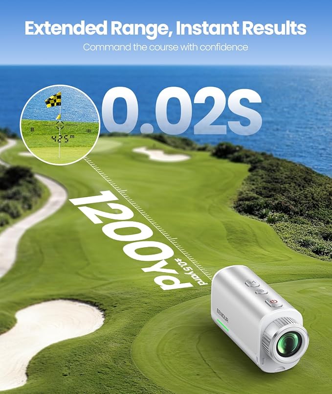 EENOUR Golf Range Finder with Slope, 1200 Yards Golf Rangefinder, Laser - Image 4