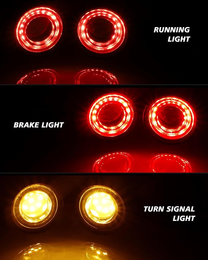TSUNG Universal Motorcycle LED Turn Signals Lights Small Bullet Front Rear - Image 3