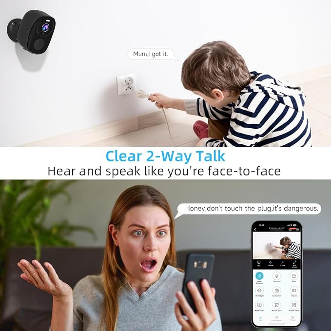 Rraycom 3Pack Security Cameras Wireless Outdoor, 5G/2.4GHz Battery Powered Home - Image 5