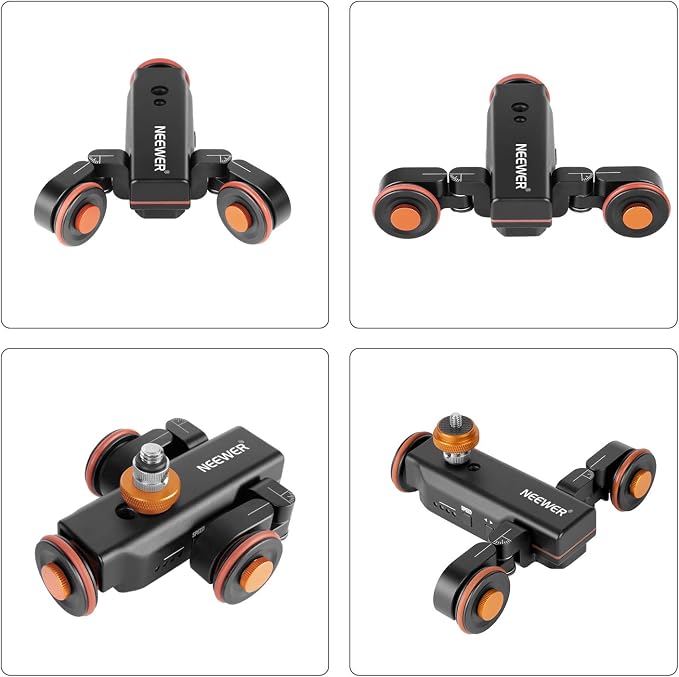 Neewer 3 Wheels Wireless Video Camera Dolly, 3 Speed Motorized Electric Track - Image 7