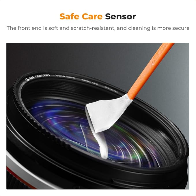 K&F CONCEPT 24mm Full Frame Sensor Cleaning Swab*10 + 20ml Sensor Cleaner - Image 5