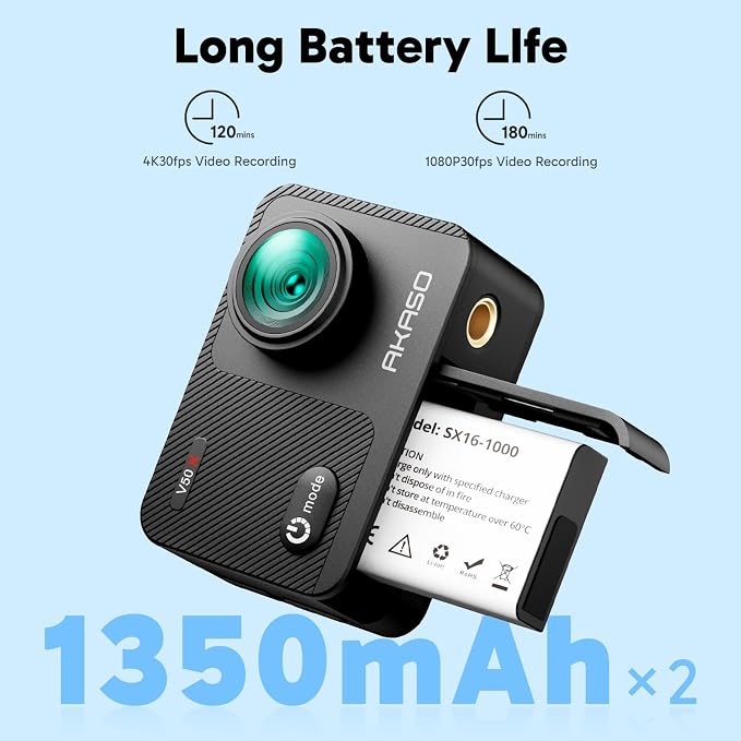 AKASO V50X Native 4K30fps WiFi Action Camera - Image 7
