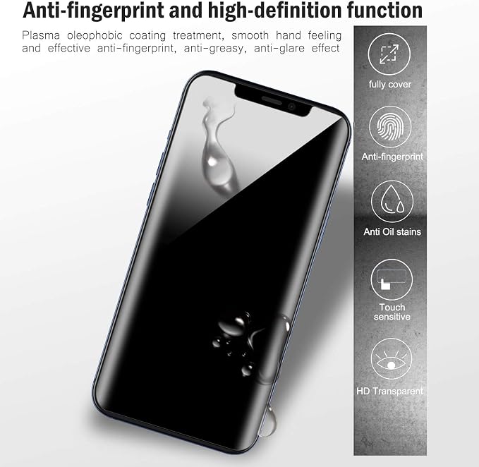 QHOHQ Privacy Screen Protector for iPhone 12 Pro Max 6.7 Inch, Anti-Spy - Image 4