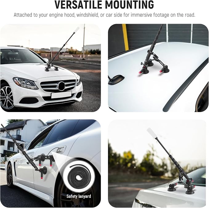 NEEWER Triple Suction Cup Car Mount Compatible - Image 7