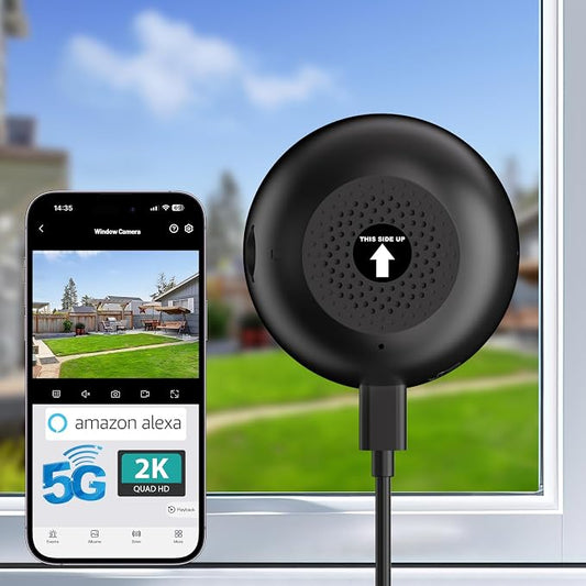 2K 3MP Window Camera, Smart AI Color Night Vision, 5G & 2.4GHz WiFi Indoor Home by Volmees
