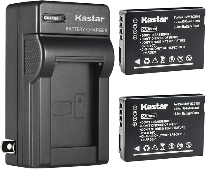 Kastar 2-Pack DMW-BCG10 Battery and AC Wall Charger Replacement by Kastar