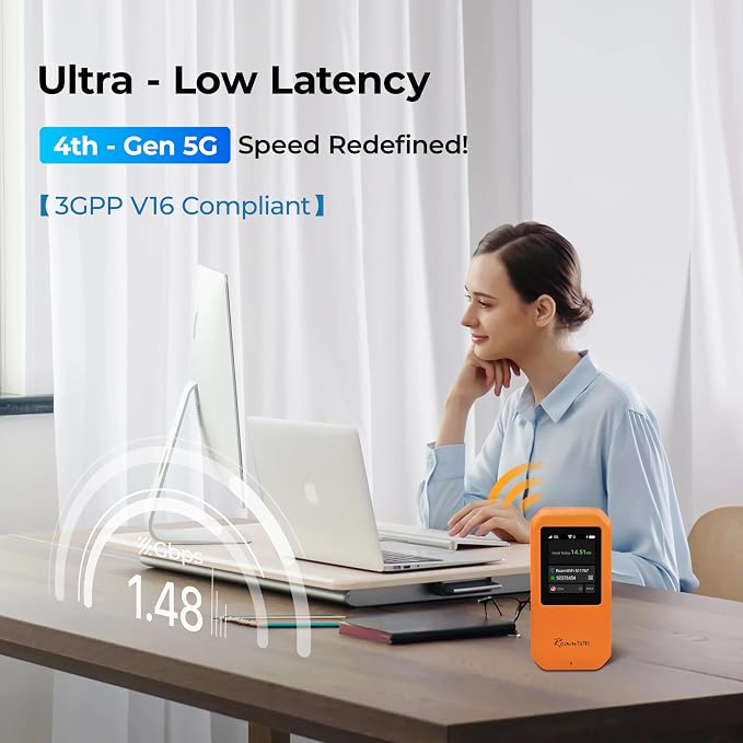 RoamWiFi 5G Mobile Hotspot WiFi6-4nm Chip | 10GB US/CA/MX + 1GB Global Internet - Image 8