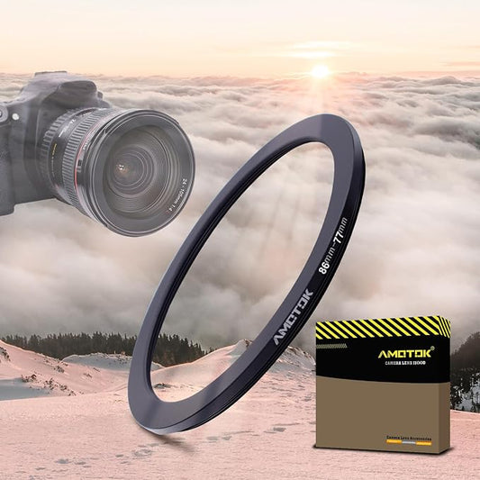 86mm Lens to 77mm Camera Lens Adapter, 86mm to 77mm Filter Step-Down Ring by AMOTOK