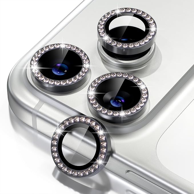 Misea Compatible for iPhone 17 Pro/iPhone 17 Pro Max Camera Lens Protector Bling by Misea
