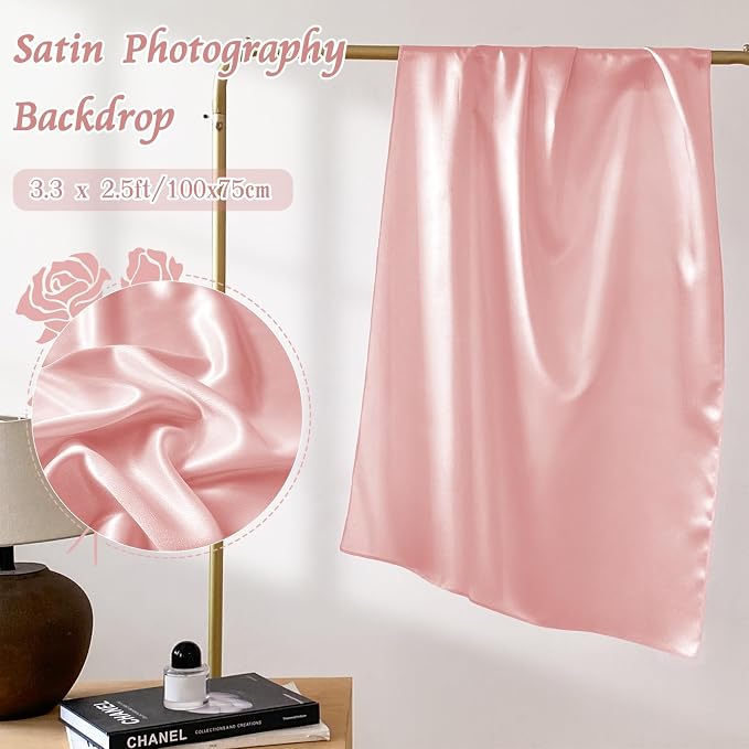 RUDONG M Satin Photography Backdrop 3.3x2.5ft - Image 4