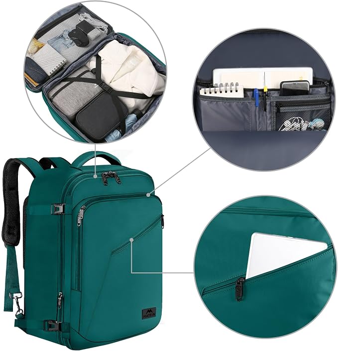 MATEIN Travel Backpack for Men Women, Carry on Backpack for Airplanes, Simple - Image 8