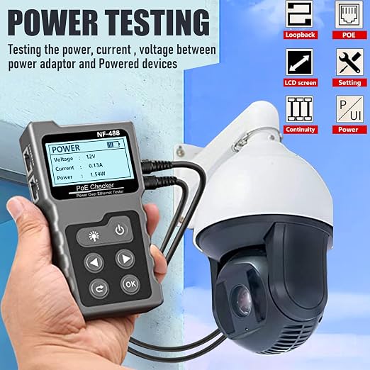 NF-488 Network Cable Testers RJ45 Continuity Checking CAT5 CAT6 LAN Ethernet - Image 2