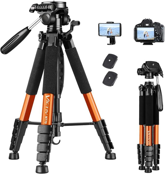 Victiv Tripod 74-Camera-Tripod for Cell Phone, Aluminum Professional Heavy Duty by Victiv