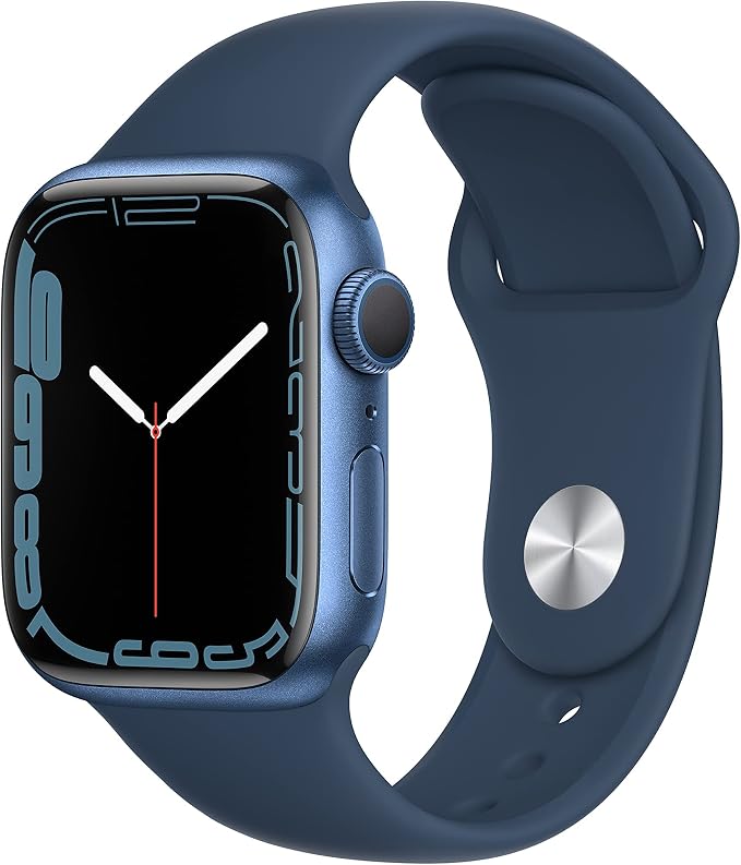 Apple Watch Series 7 Blue Aluminum Case by Amazon+Renewed