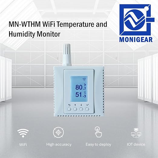 WiFi Temperature Humidity Monitor, Thermometer, Environmental Sensor, Supports - Image 3