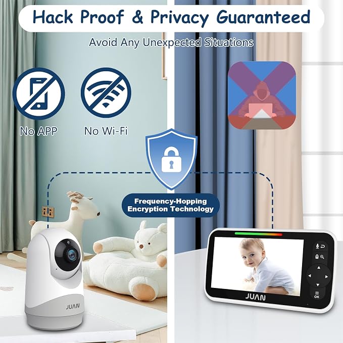 JUAN Baby Monitor with Camera and Audio, No WiFi 100% Private, 3500mAh Long - Image 5