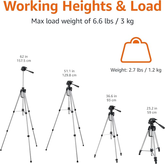 Amazon Basics 60-inch Lightweight DSLR Tripod - Image 4