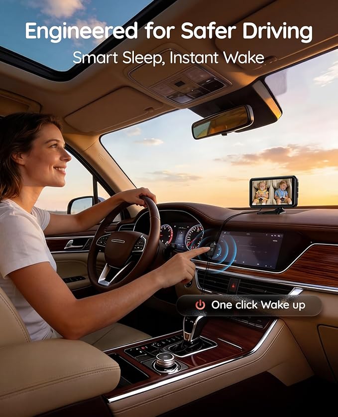 Babyvue Wireless Dual Car Camera Baby Monitor Fast Setup, HD1080P Spilt-Dispaly - Image 6