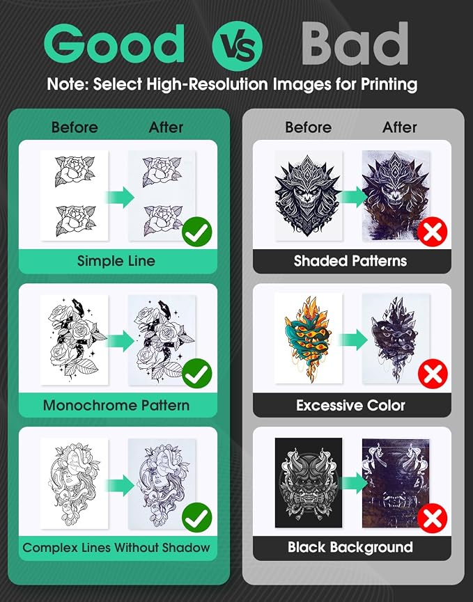 Phomemo Tattoo Stencil Printer, M08F Bluetooth Thermal Tattoo Printer - Image 5