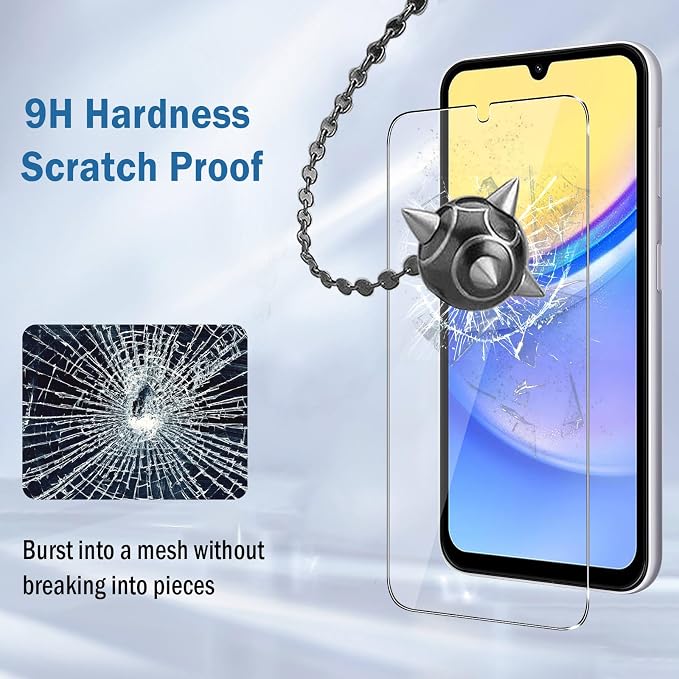 2 Pack Compatible with Samsung Galaxy A15 5G/4G Screen Protector, Full Coverage - Image 4