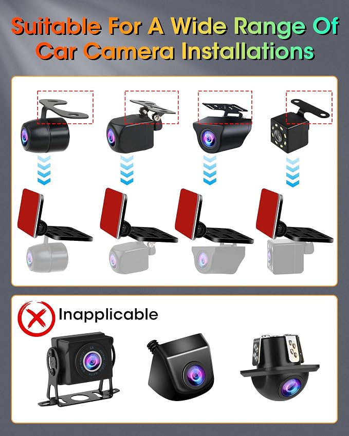 Rear Camera Holder Dash Cam Car Rear Camera Rear Window Bracket Backup Camera - Image 5