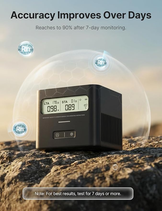 X-Sense Radon Detector for Home, Battery Powered, Ideal Starter Safety Tool for - Image 2