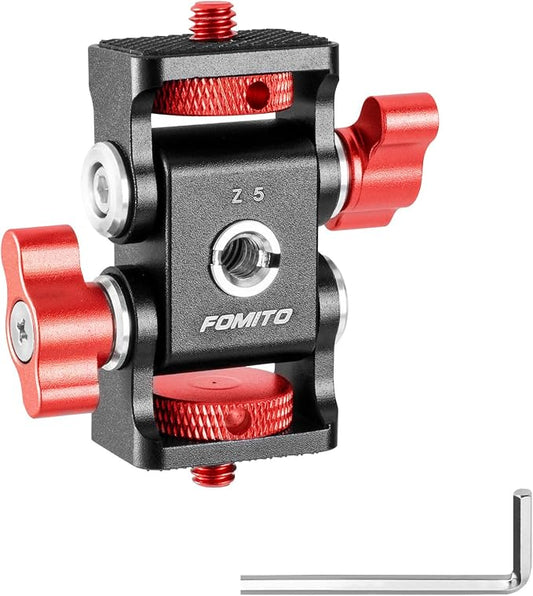 FOMITO Aluminum Alloy Dual Head 1/4'' Screw and 1/4'' Screw hole, DSLR Rabbit by FOMITO