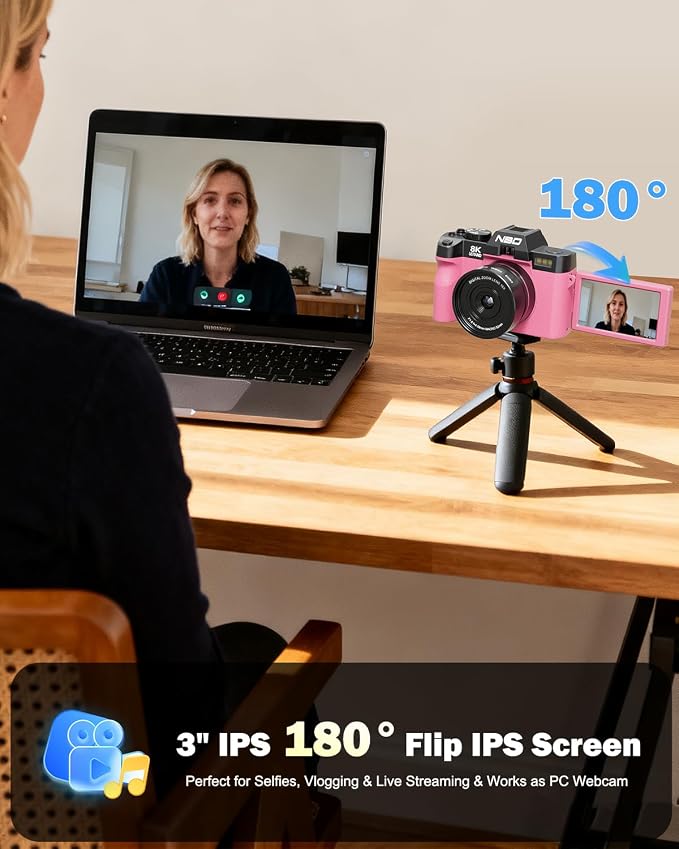 NBD 8K Digital Cameras for Photography, 64MP Camara Fotograficas, Travel - Image 5