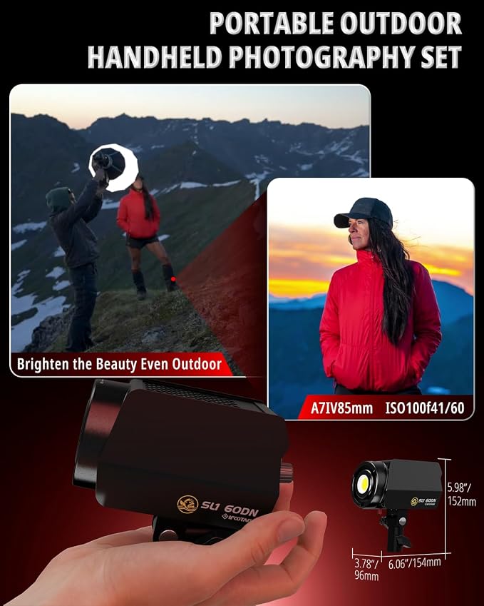 IFOOTAGE COB Video Light SL1 60DN, Continuous Output Lighting, 5600K Daylight - Image 5