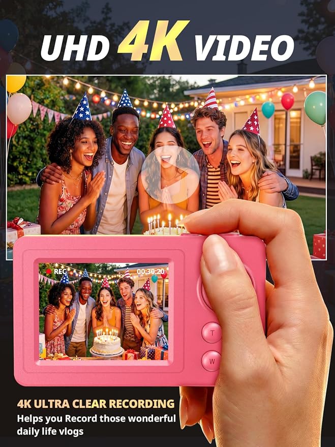 4K 64MP Digital Camera, Compact Mini Cameras - Image 2
