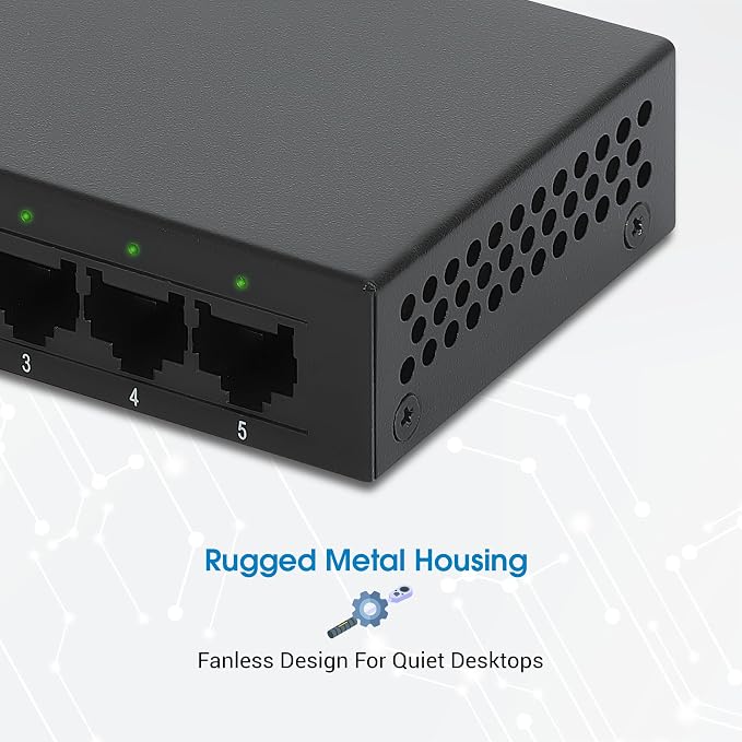 Intellinet 5-Port Gigabit Ethernet Network Switch, Ethernet Splitter - Image 8