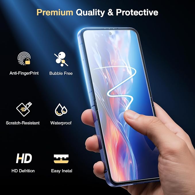 【2+2+2】EGV for Samsung Galaxy Z Flip 7 Screen Protector, Self-Healing Soft TPU - Image 4