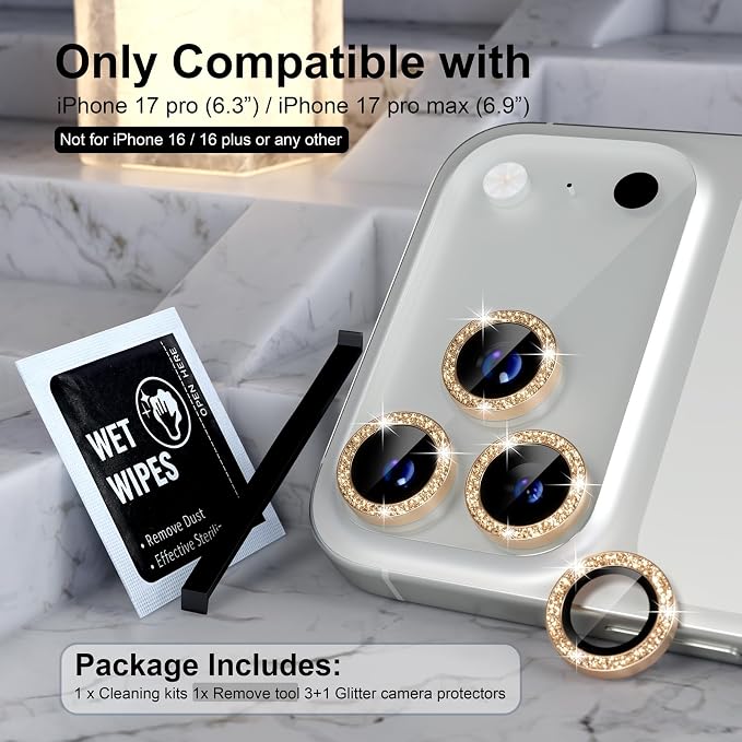 Choiche Compatible for iPhone 17 Pro/iPhone 17 Pro Max Camera Lens Protector - Image 2