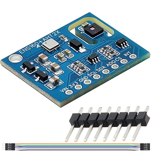 ENS160+AHT21 Temperature and Humidity Sensor Carbon Dioxide CO2 eCO2 TVOC Air by DKARDU