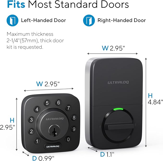 ULTRALOQ U-Bolt Smart Lock, 5-in-1 Keyless Entry Door Lock - Image 6