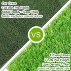 Fas Home Artificial Grass Turf 15FTx22FT, 1.38" Pile Height Realistic Synthetic - Image 2