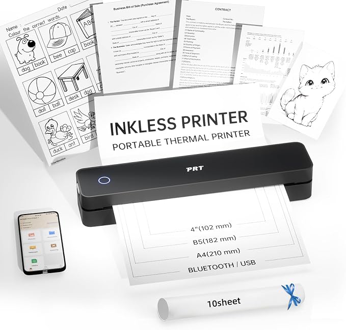 PRT Portable Printers Wireless for Travel by PRT