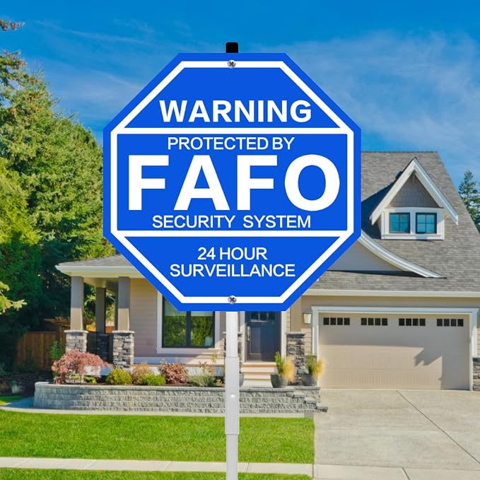 10'' x 10'' Protected by FAFO Metal Warning Sign - Image 7