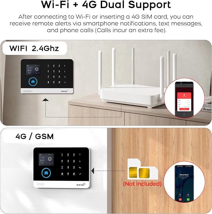 PGST Home Security Systems for House, Wireless Home Security Alarm System - Image 6