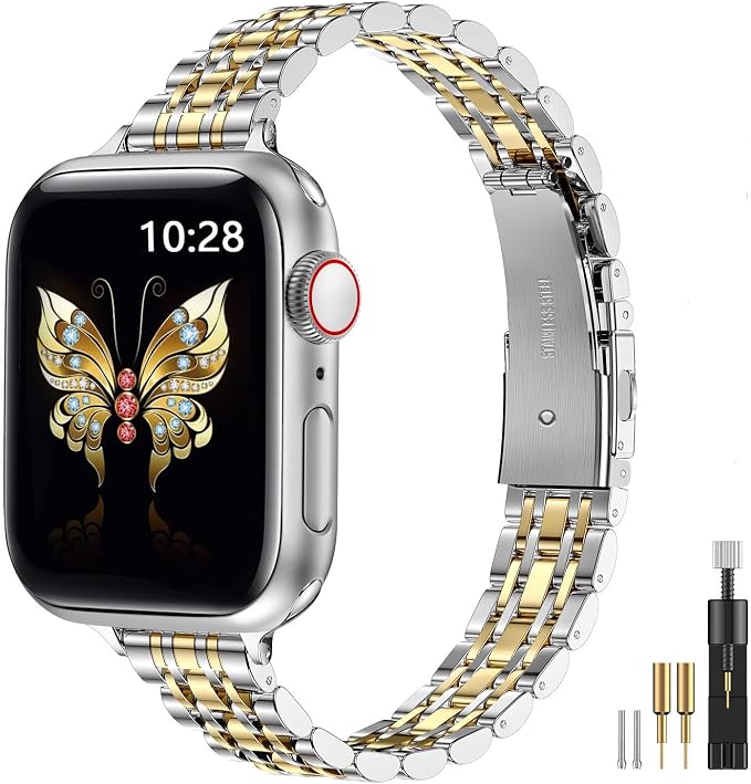 MioHHR Slim Metal Band Compatible by ProfessionalStainlessSteelWatchBandCase