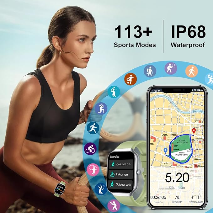 Smart Watch for Men Women, 1.96" HD Smartwatch - Image 5