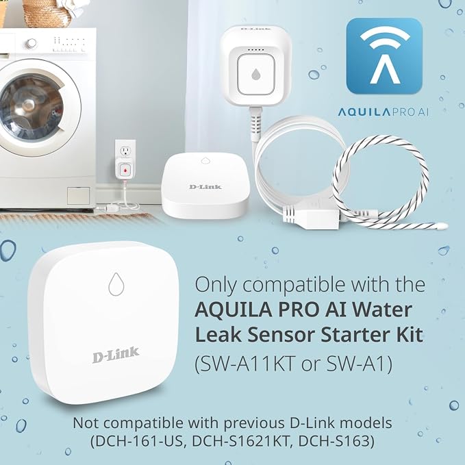 D-Link Add-on Remote Battery-Powered Water Leak Sensing Pod, Long-Range - Image 4
