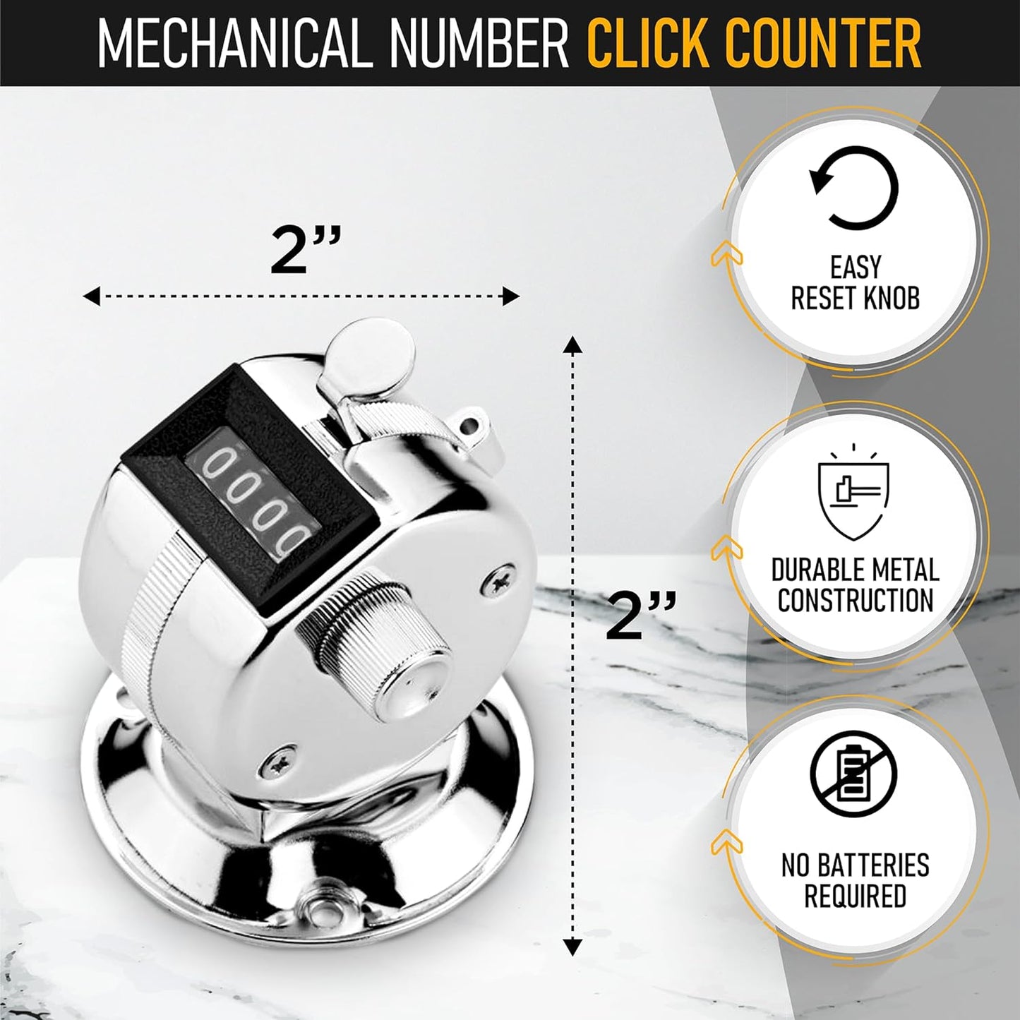 TC-08 Desk Tally Counter with Base, Digital Desktop Counter Clicker Mechanical Number Click Counter (1)