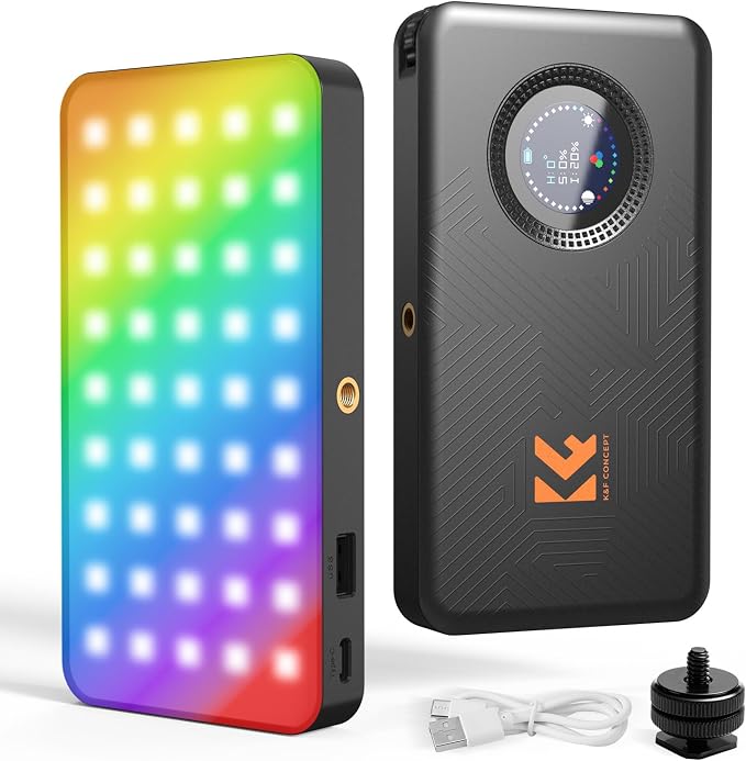 K&F CONCEPT RGB Video Light, Portable Camera Light by KFCONCEPT