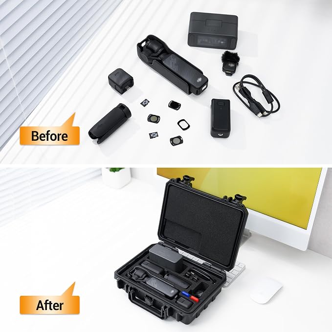 KIWIFOTOS Waterproof Hard Case for DJI Osmo Pocket 4 3 Creator/Power Expansion - Image 8
